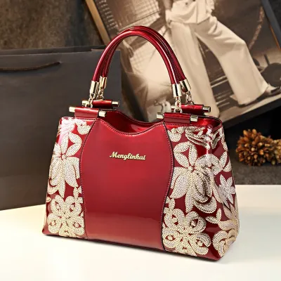 European and American Fashion Exquisite Patent Leather Bag 